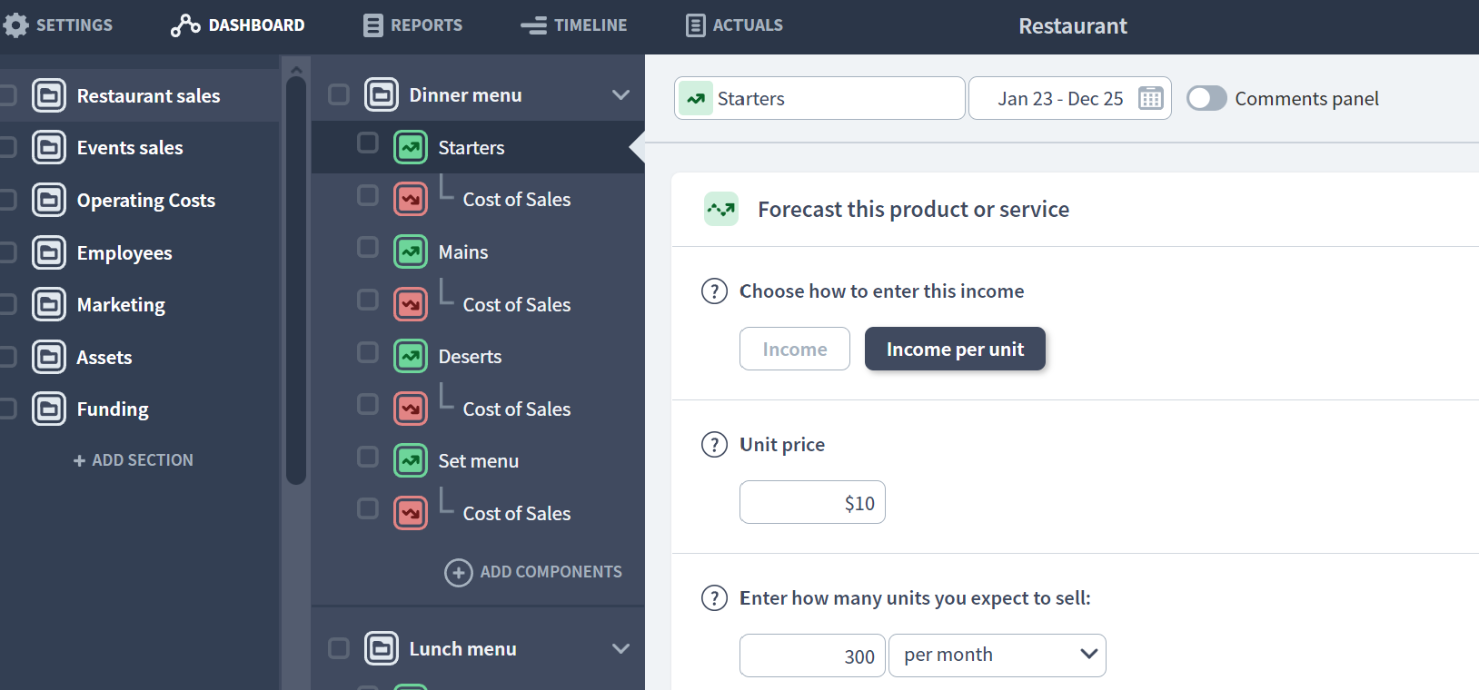 Financial Forecast Software for Restaurants - Brixx