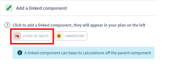 Adding cost of sales linked component