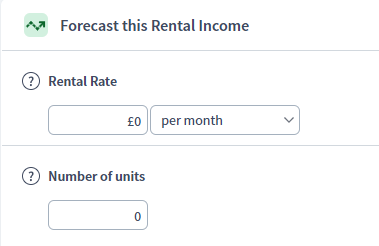 Forecast this rental income