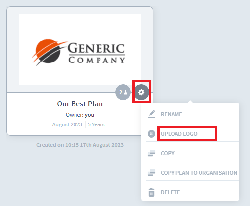 How to update my plan logo 1