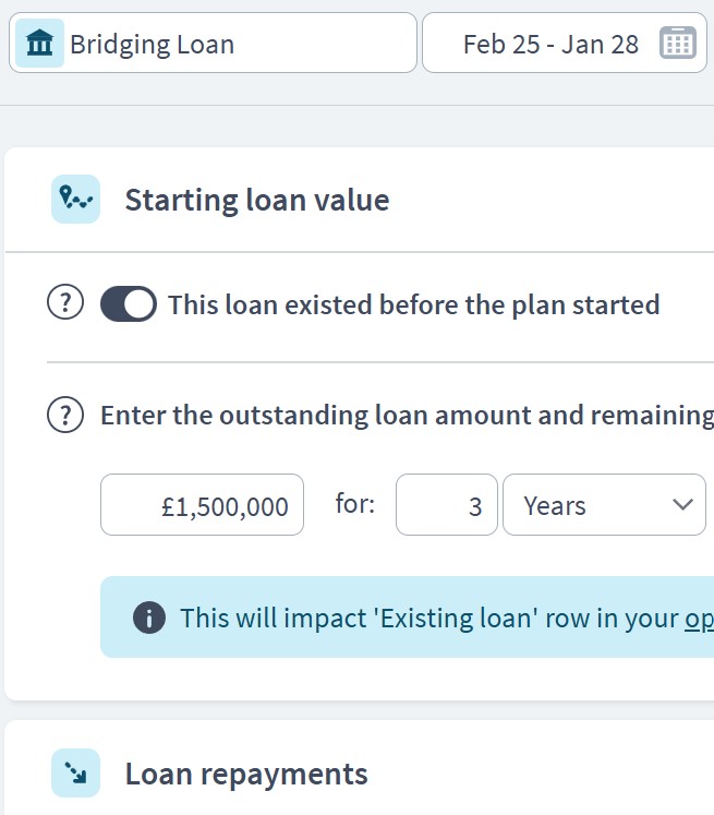 real estate developer funding components example