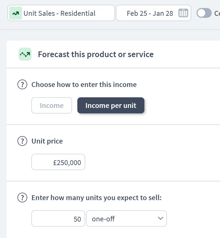 real estate developer income components example