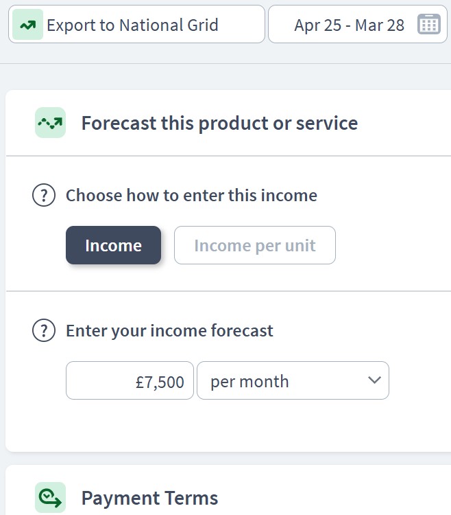energy business income component example