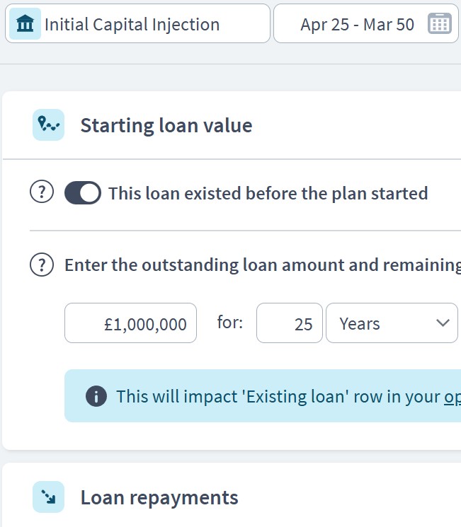 insurance firm business funding component example