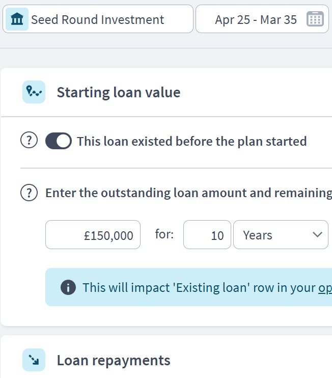 tech startup business funding component example