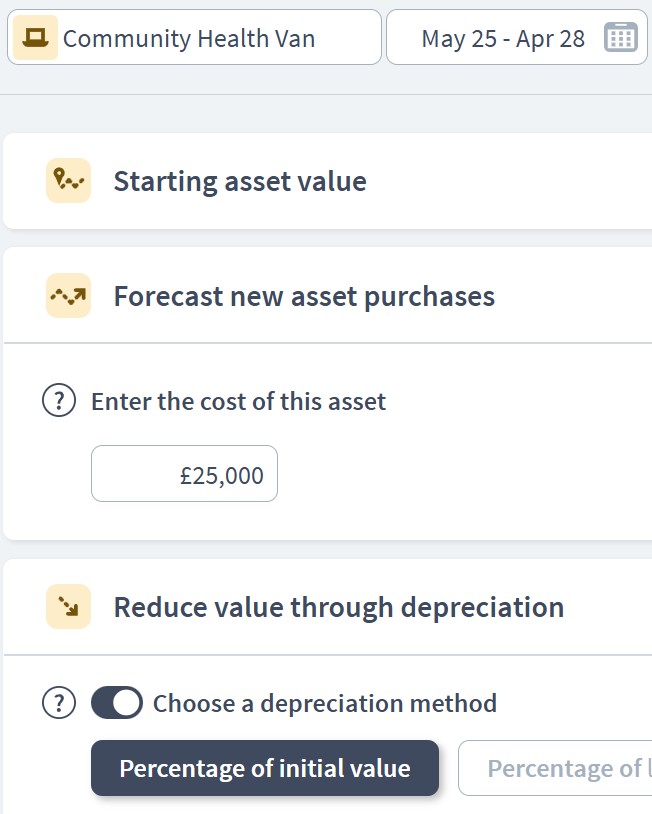charity asset component example