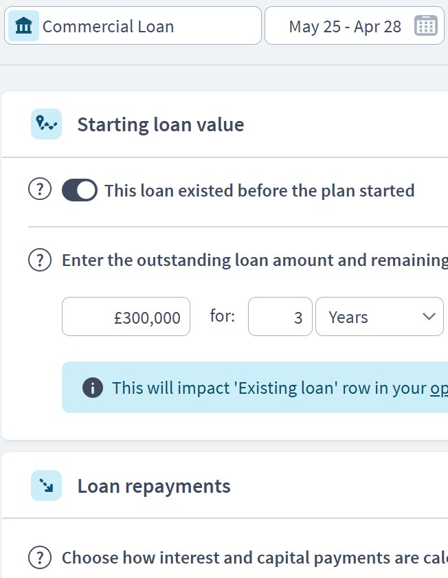 cinema business funding component example