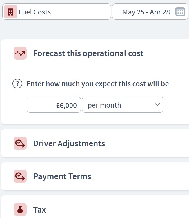 courier services expenditure component example