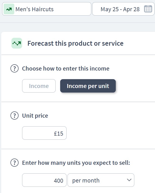 hairdresser and barbers income component example