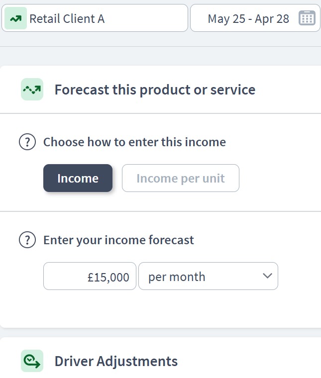 logistics company income component example