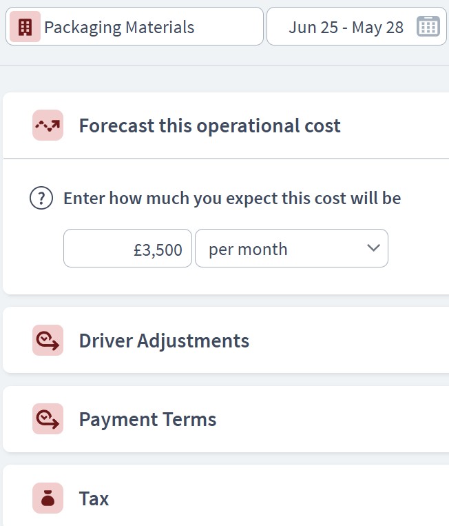 brewery expenditure component example