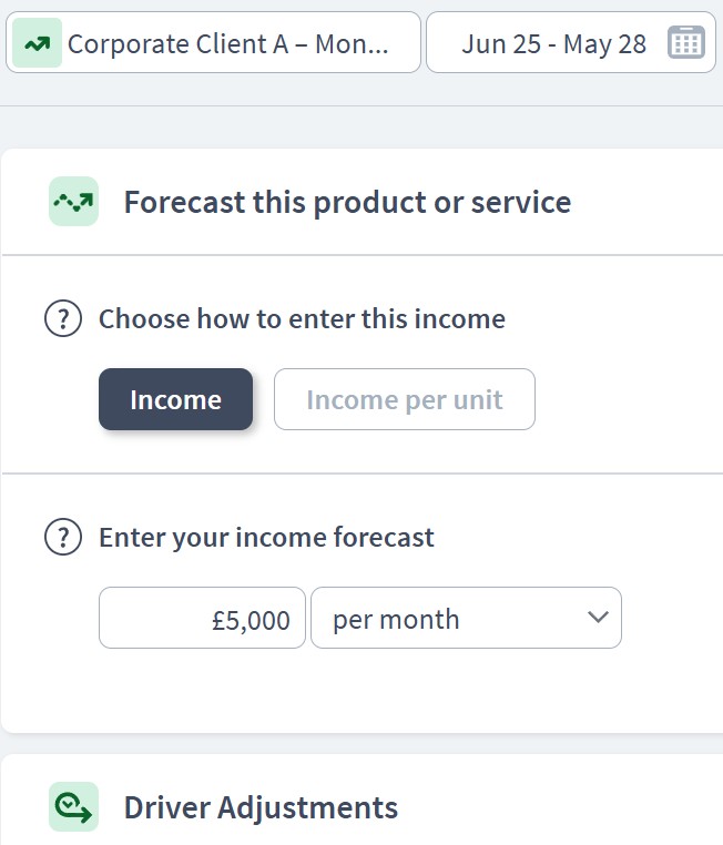 data analytics firm income component example