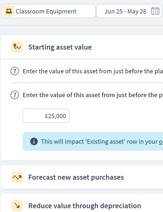 educational facility asset component example