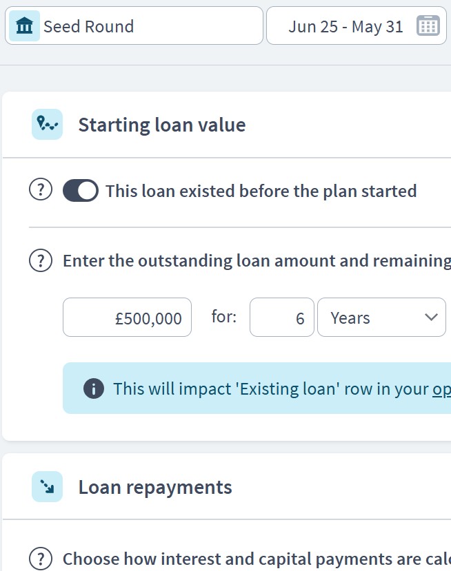 fintech business funding component example