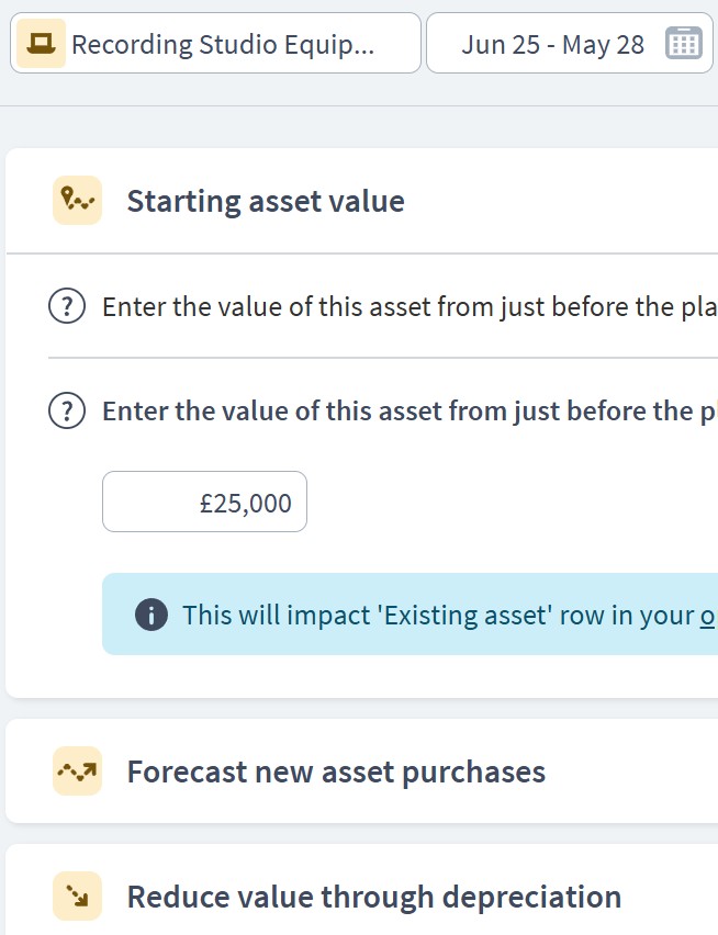 music label asset component example