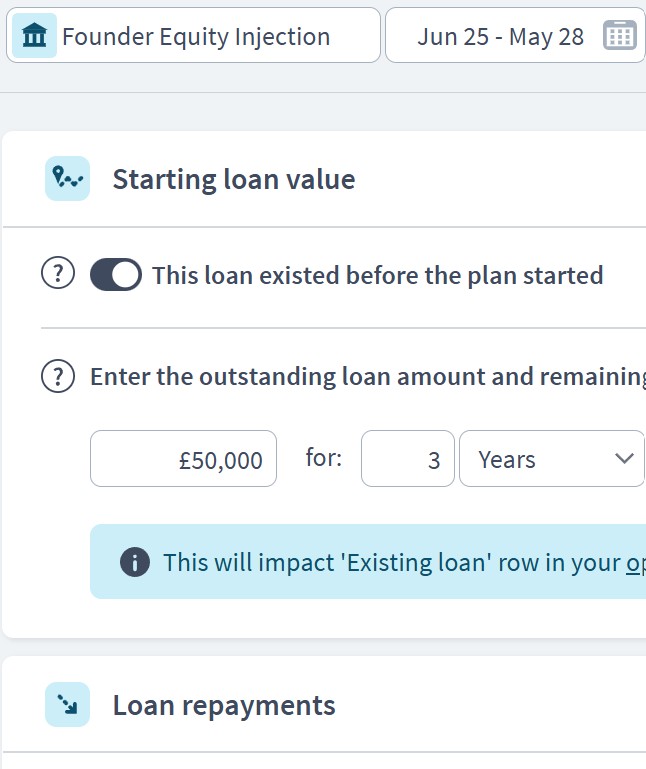 music label funding component example