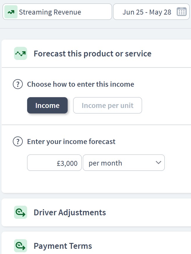 music label income component example
