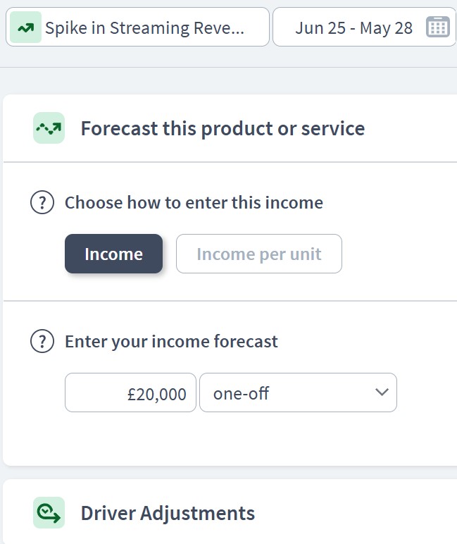 music label scenario component example
