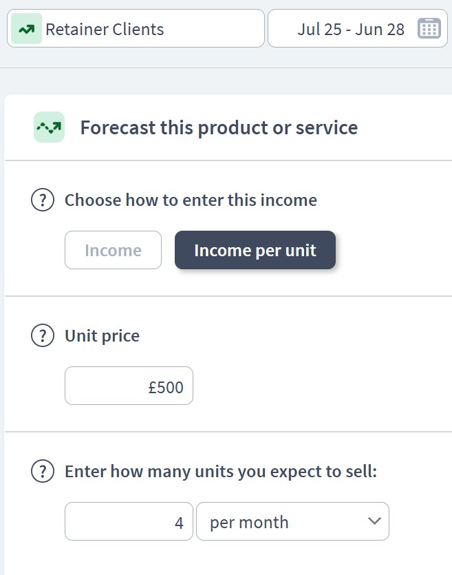 bookkeeping business income component example