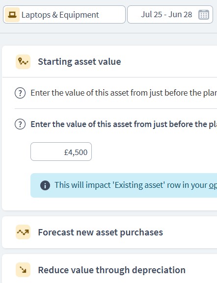 mobile app startup asset component example