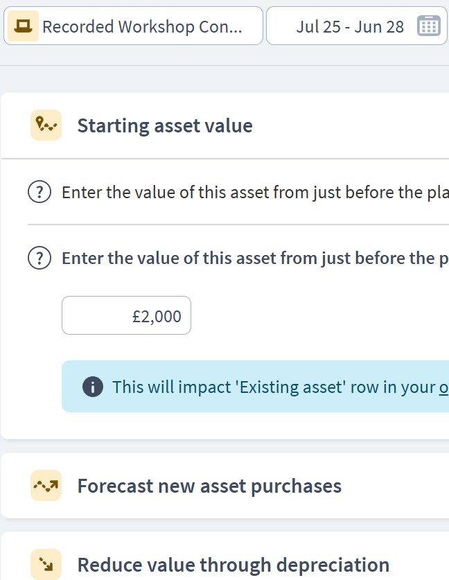online course creator asset component example
