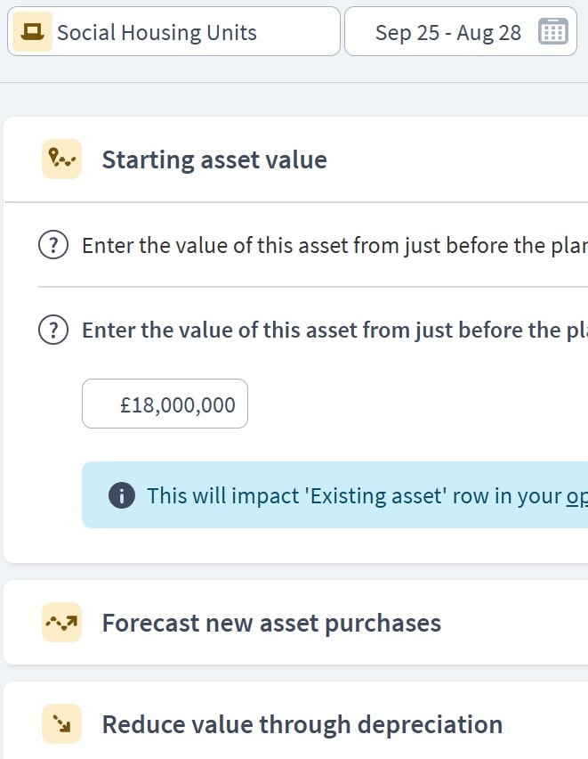 social housing asset component example