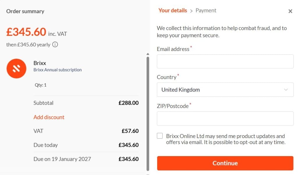 New Payment Gateway in Brixx
