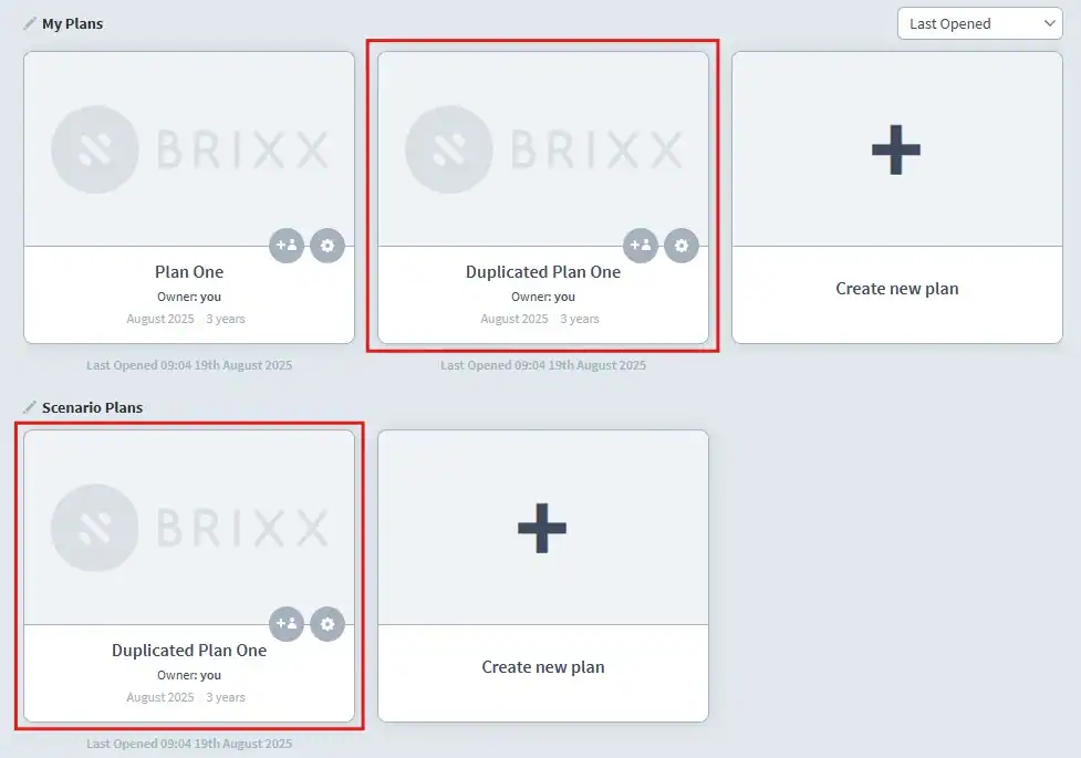 Final dashboard for new copied plans