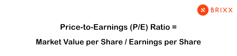 Price to Earnings Ratio formula