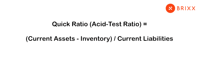 Quick Ratio formula