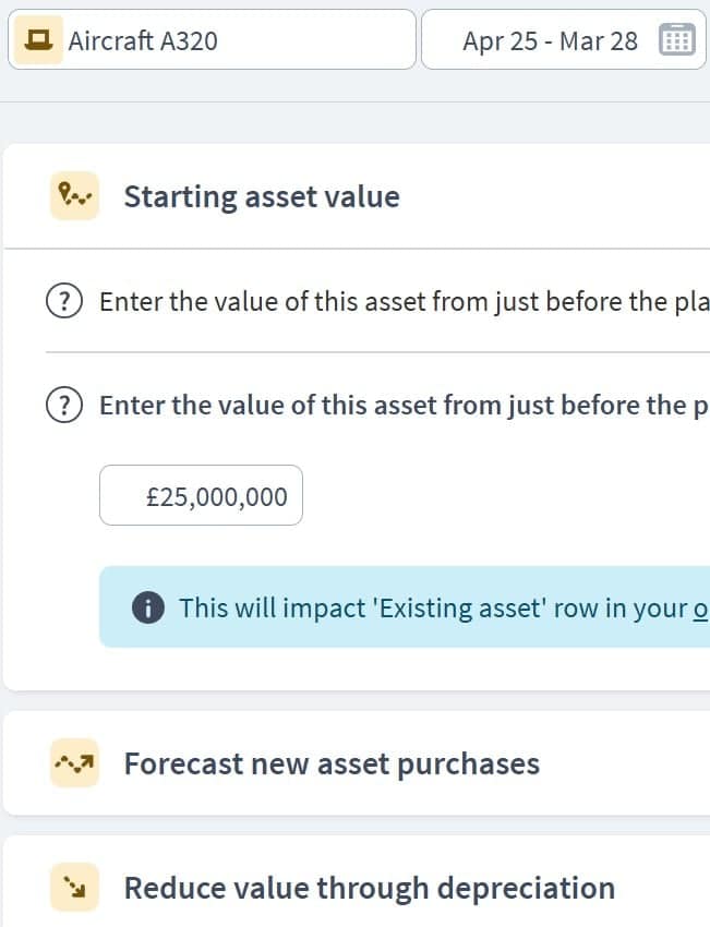 aviation business asset component example