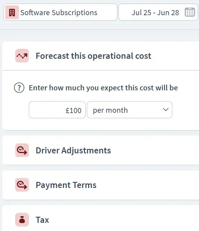 bookkeeping business expenditure component example