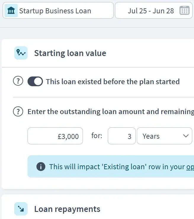 bookkeeping business funding component example