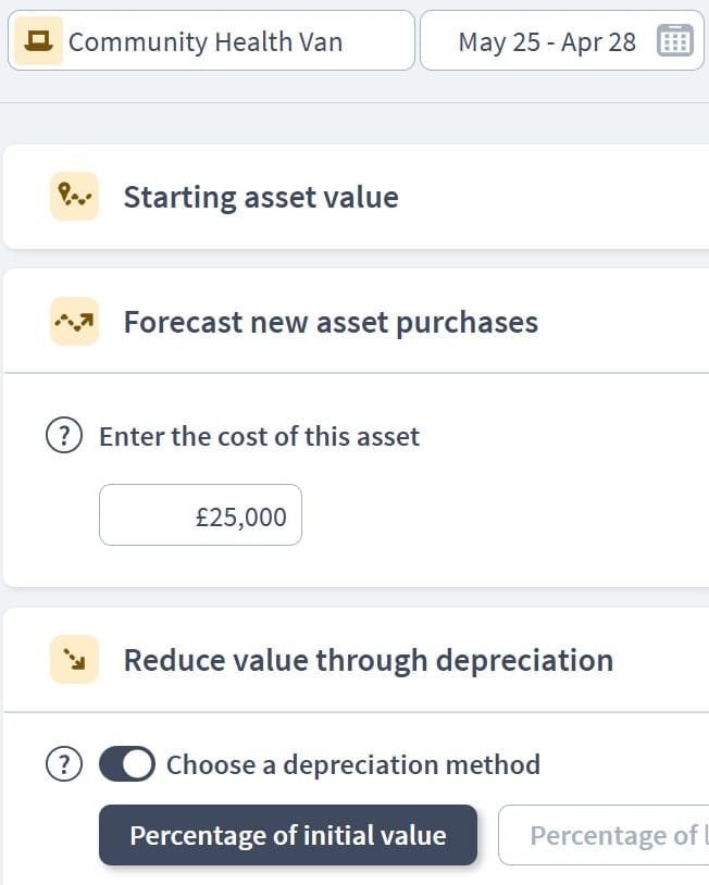 charity asset component example