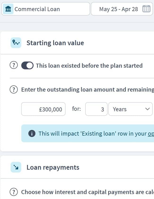 cinema business funding component example