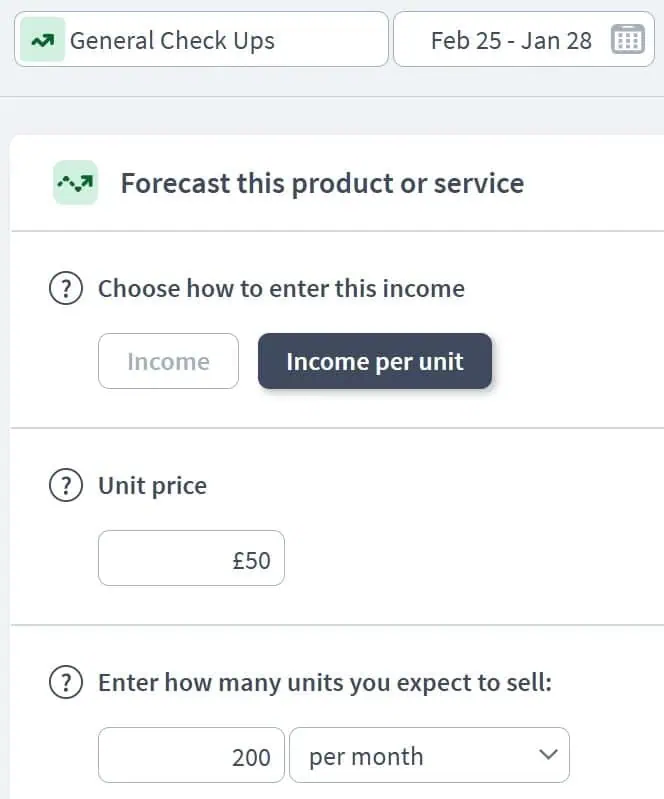 dental practice income components example