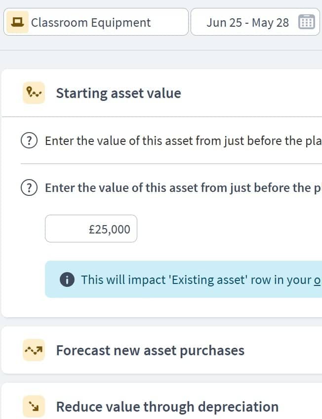 educational facility asset component example