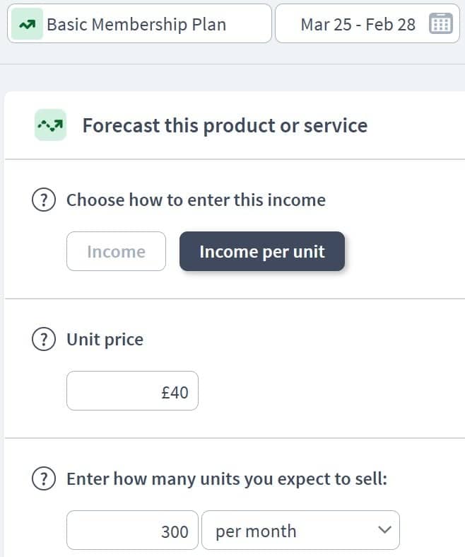 gym business income components examples
