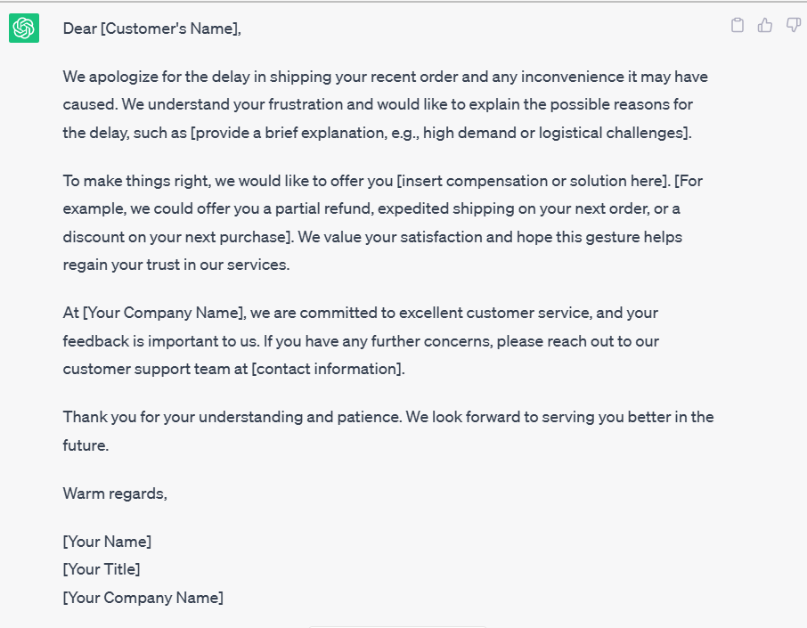 chatgpt for customer service