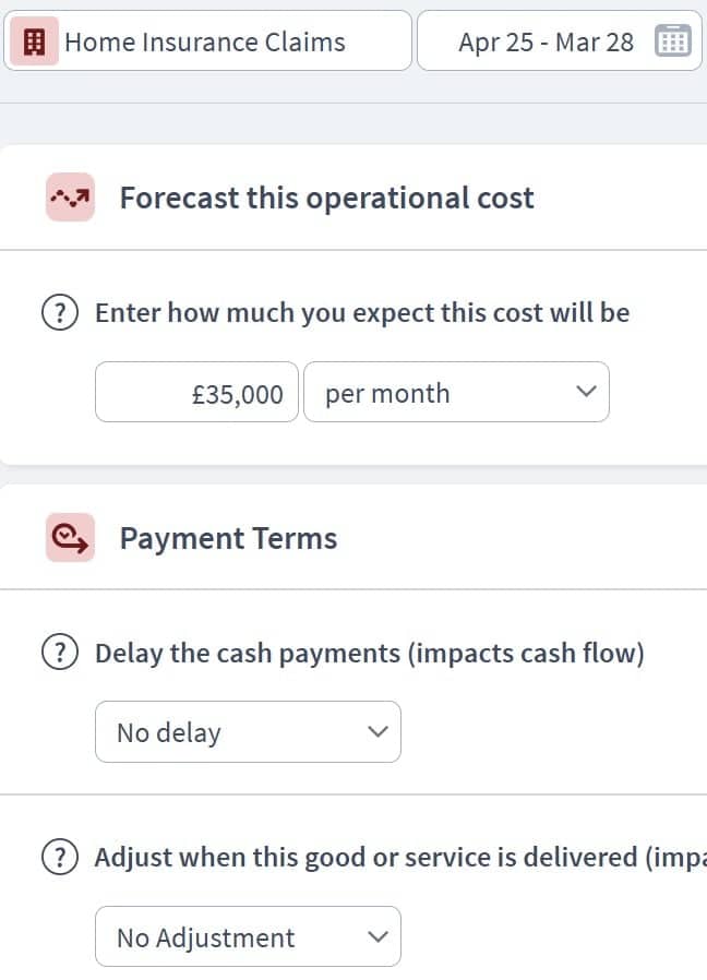 insurance firm business expenditure component example