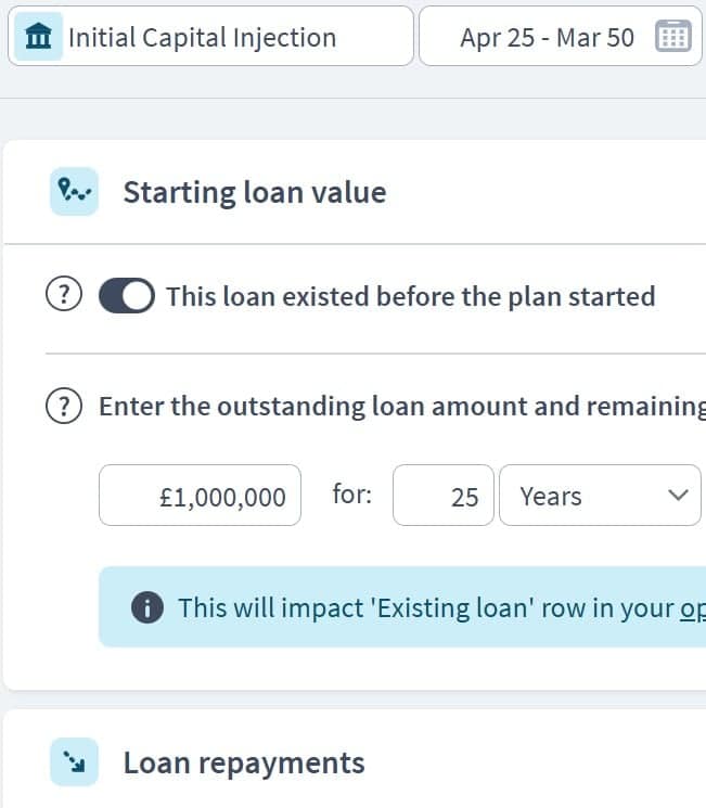 insurance firm business funding component example