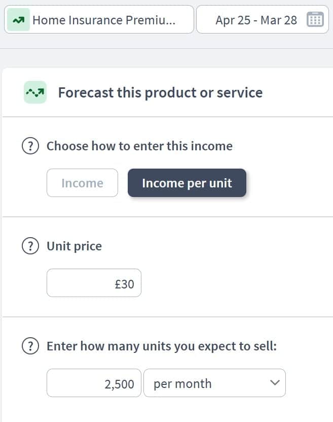 insurance firm business income component example