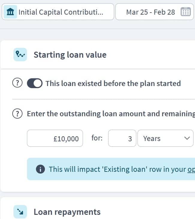 interior designer funding component example