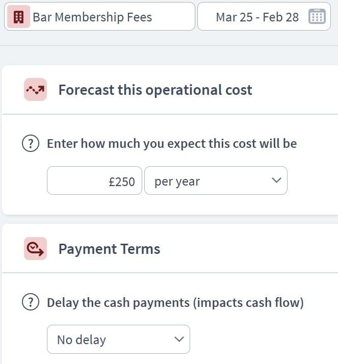 law firm expenditure components example