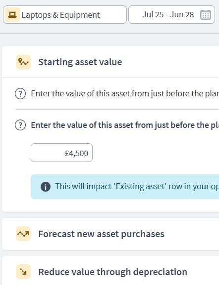 mobile app startup asset component example