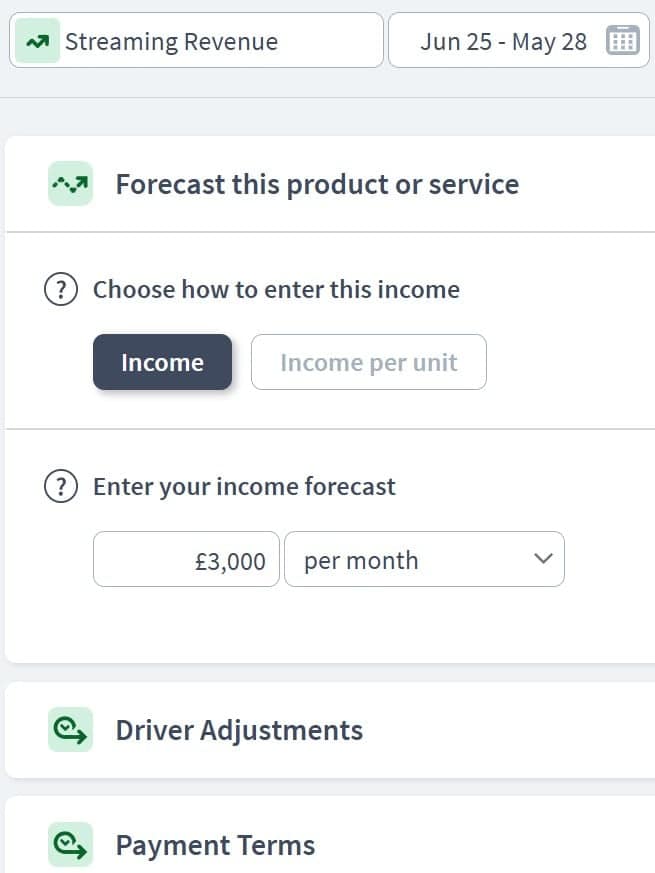 music label income component example