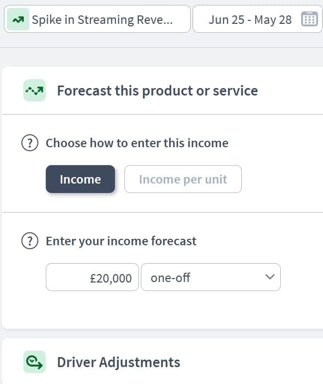 music label scenario component example