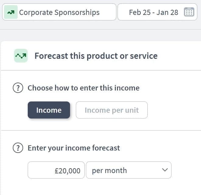non profit company income components example