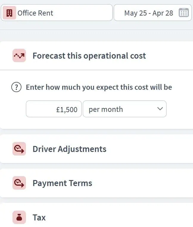 recruitment agency expenditure component example